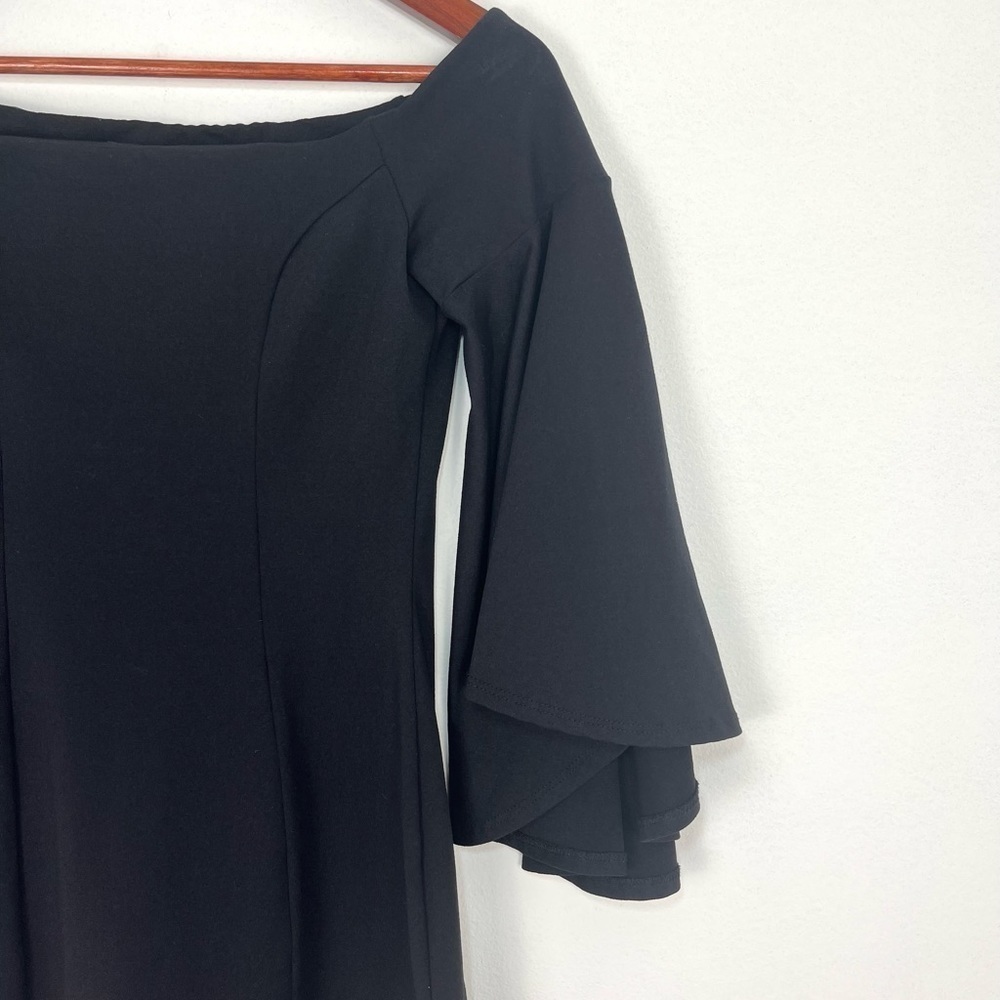 Susana Monaco Off The Shoulder Bell Sleeve Mini Bodycon Dress Size XS - Picture 8 of 12